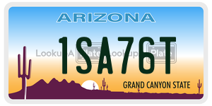 1SA76T license plate in Arizona