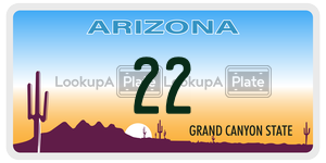 22 license plate in Arizona