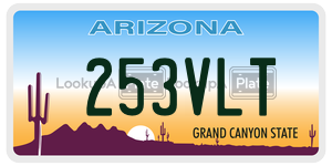 253VLT license plate in Arizona