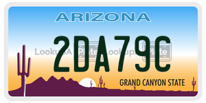 2DA79C  license plate in AZ