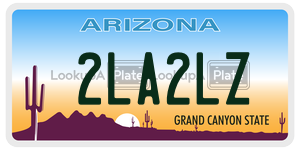2LA2LZ license plate in Arizona