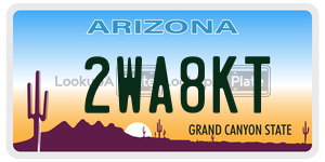 2WA8KT license plate in Arizona