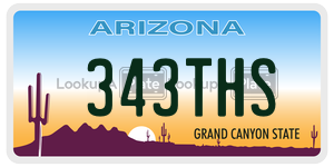 343THS  license plate in AZ