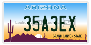 35A3EX  license plate in AZ