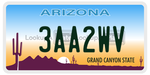 3AA2WV  license plate in AZ