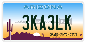 3KA3LK license plate in Arizona
