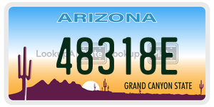 48318E license plate in Arizona