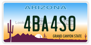 4BA4S0  license plate in AZ