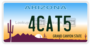 4CAT5  license plate in AZ