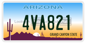 4VA821  license plate in AZ