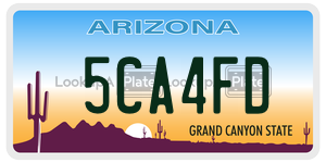 5CA4FD license plate in Arizona