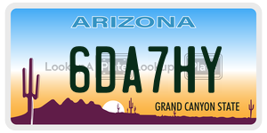 6DA7HY license plate in Arizona