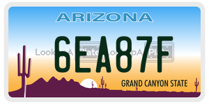 6EA87F  license plate in AZ