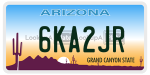 6KA2JR  license plate in AZ