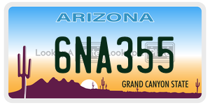 6NA355  license plate in AZ