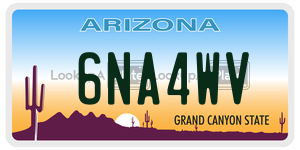 6NA4WV  license plate in AZ