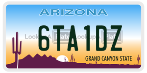 6TA1DZ license plate in Arizona