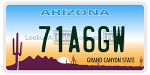 71A6GW  license plate in AZ