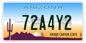 72A4Y2  license plate in AZ