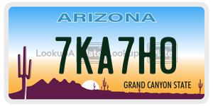 7KA7H0  license plate in AZ