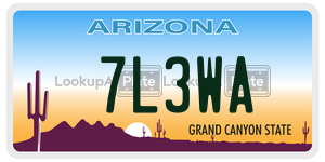 7L3WA  license plate in AZ