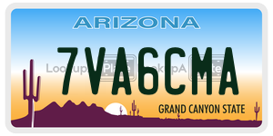 7VA6CMA  license plate in AZ