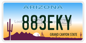 883EKY license plate in Arizona