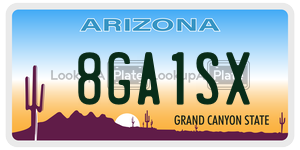 8GA1SX  license plate in AZ