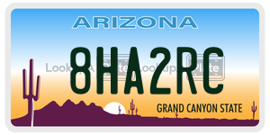 8HA2RC  license plate in AZ