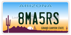 8MA5RS license plate in Arizona