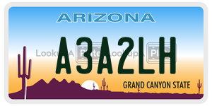 A3A2LH  license plate in AZ