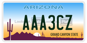 AAA3CZ  license plate in AZ