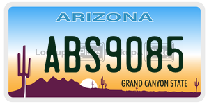 ABS9085 license plate in Arizona