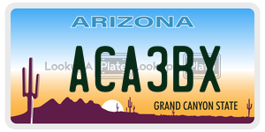 ACA3BX license plate in Arizona