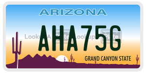 AHA75G  license plate in AZ