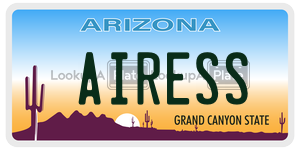 AIRESS  license plate in AZ