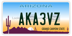 AKA3VZ  license plate in AZ