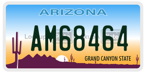 AM68464  license plate in AZ