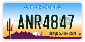 ANR4847  license plate in AZ