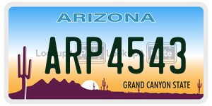 ARP4543  license plate in AZ