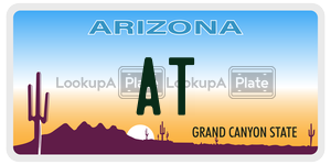 AT license plate in Arizona