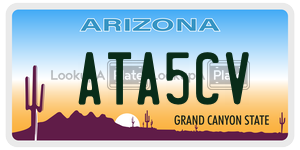 ATA5CV  license plate in AZ
