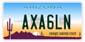 AXA6LN license plate in Arizona