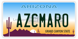 AZCMARO  license plate in AZ