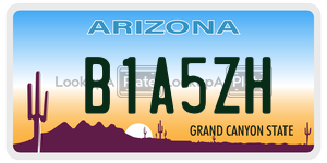 B1A5ZH  license plate in AZ