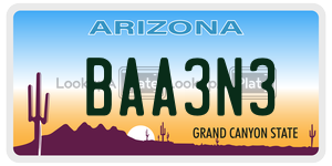 BAA3N3 license plate in Arizona