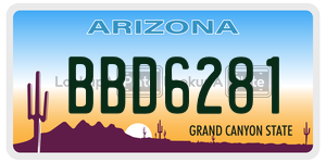 BBD6281  license plate in AZ
