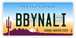 BBYNALI  license plate in AZ