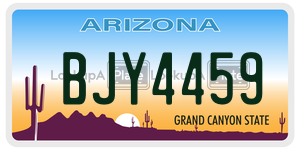 BJY4459  license plate in AZ