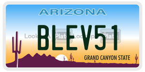 BLEV51  license plate in AZ
